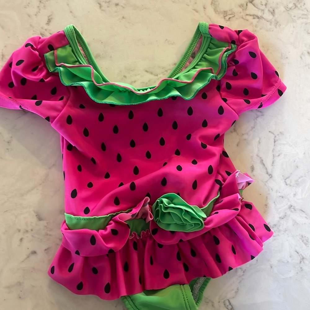 Sol Swimwear. 6-9 mo. Watermelon pattern.